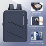 NomiraBags – Sac à Dos Grande Capacité Étanche, Voyage & Ordinateur (Homme & Femme – Image 3