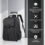 Nomira bags New Arrival 2026 Oxford Waterproof Anti-Theft Zipper Geometric Detachable Vacuum Backpack Trolley Bag Luggage Polyester 36-59L – Image 3