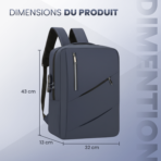 NomiraBags – Sac à Dos Grande Capacité Étanche, Voyage & Ordinateur (Homme & Femme – Image 2