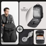 Nomira bags New Arrival 2026 Oxford Waterproof Anti-Theft Zipper Geometric Detachable Vacuum Backpack Trolley Bag Luggage Polyester 36-59L – Image 5