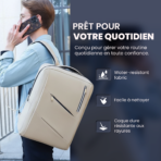 NomiraBags – Sac à Dos Grande Capacité Étanche, Voyage & Ordinateur (Homme & Femme – Image 7